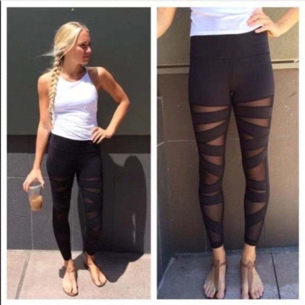 Lululemon High Times Mesh Pant - size 6 - Picture 4 of 4